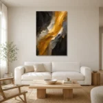 Premium Wall Art Dikey Html Edition – BLACKGOLDNW2006 styled in a refined neutral interior