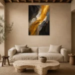Premium Wall Art Dikey Html Edition – BLACKGOLDNW2006 presented in a sophisticated home setting