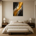 Premium Wall Art Dikey Html Edition – BLACKGOLDNW2006 showcased in an elegant minimalist interior