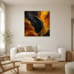 Premium Wall Art Kare Html Edition – BLACKGOLDNW2007 styled in a refined neutral interior