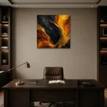 Premium Wall Art Kare Html Edition – BLACKGOLDNW2007 displayed in a contemporary gallery-inspired room