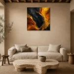 Premium Wall Art Kare Html Edition – BLACKGOLDNW2007 presented in a sophisticated home setting