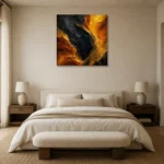 Premium Wall Art Kare Html Edition – BLACKGOLDNW2007 showcased in an elegant minimalist interior