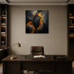 Premium Wall Art Kare Html Edition – BLACKGOLDNW2009 displayed in a contemporary gallery-inspired room