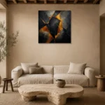 Premium Wall Art Kare Html Edition – BLACKGOLDNW2009 presented in a sophisticated home setting