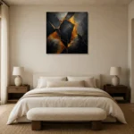 Premium Wall Art Kare Html Edition – BLACKGOLDNW2009 showcased in an elegant minimalist interior