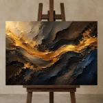 Premium Wall Art Yatay Html Edition – BLACKGOLDNW2010 displayed on a studio easel