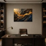 Premium Wall Art Yatay Html Edition – BLACKGOLDNW2010 displayed in a contemporary gallery-inspired room