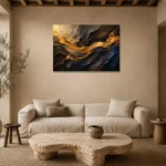 Premium Wall Art Yatay Html Edition – BLACKGOLDNW2010 presented in a sophisticated home setting