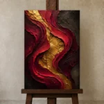 Premium Wall Art Dikey Html Edition – BLACKGOLDNW2013 displayed on a studio easel