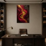 Premium Wall Art Dikey Html Edition – BLACKGOLDNW2013 displayed in a contemporary gallery-inspired room