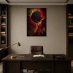 Premium Wall Art Dikey Html Edition – BLACKGOLDNW2015 displayed in a contemporary gallery-inspired room
