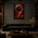 Premium Wall Art Dikey Html Edition – BLACKGOLDNW2015 shown in a warm modern interior