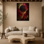 Premium Wall Art Dikey Html Edition – BLACKGOLDNW2015 presented in a sophisticated home setting