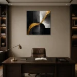 Premium Wall Art Kare Html Edition – BLACKGOLDNW2018 displayed in a contemporary gallery-inspired room