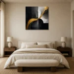 Premium Wall Art Kare Html Edition – BLACKGOLDNW2018 showcased in an elegant minimalist interior