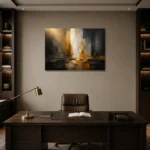 Premium Wall Art Yatay Html Edition – BLACKGOLDNW2019 displayed in a contemporary gallery-inspired room