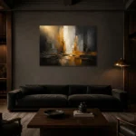 Premium Wall Art Yatay Html Edition – BLACKGOLDNW2019 shown in a warm modern interior