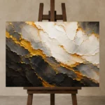 Premium Wall Art Yatay Html Edition – BLACKGOLDNW2021 displayed on a studio easel