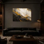 Premium Wall Art Yatay Html Edition – BLACKGOLDNW2021 shown in a warm modern interior