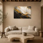 Premium Wall Art Yatay Html Edition – BLACKGOLDNW2021 presented in a sophisticated home setting