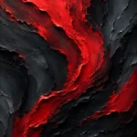 Crimson noir red black and gold abstract painting print featuring flowing red waves with deep black shadows and graphite accents for elegant interiors