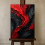 Premium Wall Art Dikey Html Edition – BLACKGOLDNW2022 displayed on a studio easel