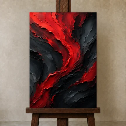 Premium Wall Art Dikey Html Edition – BLACKGOLDNW2022 displayed on a studio easel