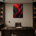 Premium Wall Art Dikey Html Edition – BLACKGOLDNW2022 displayed in a contemporary gallery-inspired room