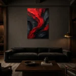 Premium Wall Art Dikey Html Edition – BLACKGOLDNW2022 shown in a warm modern interior