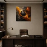 Premium Wall Art Kare Html Edition – BLACKGOLDNW2025 displayed in a contemporary gallery-inspired room