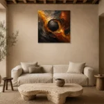 Premium Wall Art Kare Html Edition – BLACKGOLDNW2025 presented in a sophisticated home setting