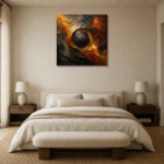 Premium Wall Art Kare Html Edition – BLACKGOLDNW2025 showcased in an elegant minimalist interior