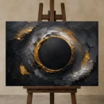 Premium Wall Art Yatay Html Edition – BLACKGOLDNW2030 displayed on a studio easel