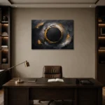 Premium Wall Art Yatay Html Edition – BLACKGOLDNW2030 displayed in a contemporary gallery-inspired room