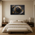 Premium Wall Art Yatay Html Edition – BLACKGOLDNW2030 showcased in an elegant minimalist interior