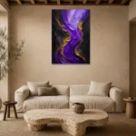 Premium Wall Art Dikey Html Edition – BLACKGOLDNW2032 presented in a sophisticated home setting
