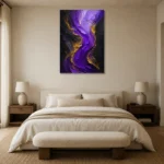 Premium Wall Art Dikey Html Edition – BLACKGOLDNW2032 showcased in an elegant minimalist interior