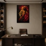 Premium Wall Art Dikey Html Edition – BLACKGOLDNW2038 displayed in a contemporary gallery-inspired room
