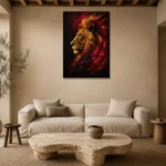Premium Wall Art Dikey Html Edition – BLACKGOLDNW2038 presented in a sophisticated home setting