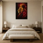 Premium Wall Art Dikey Html Edition – BLACKGOLDNW2038 showcased in an elegant minimalist interior