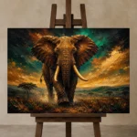 Premium Wall Art Yatay Html Edition – BLACKGOLDNW2040 displayed on a studio easel