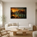 Premium Wall Art Yatay Html Edition – BLACKGOLDNW2041 styled in a refined neutral interior