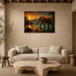Premium Wall Art Yatay Html Edition – BLACKGOLDNW2041 presented in a sophisticated home setting