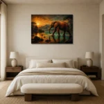 Premium Wall Art Yatay Html Edition – BLACKGOLDNW2041 showcased in an elegant minimalist interior