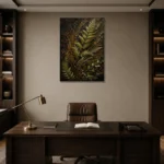 Premium Wall Art Dikey Html Edition – BLACKGOLDNW2045 displayed in a contemporary gallery-inspired room