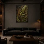 Premium Wall Art Dikey Html Edition – BLACKGOLDNW2045 shown in a warm modern interior