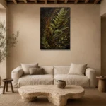 Premium Wall Art Dikey Html Edition – BLACKGOLDNW2045 presented in a sophisticated home setting