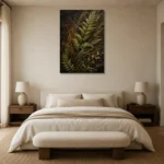 Premium Wall Art Dikey Html Edition – BLACKGOLDNW2045 showcased in an elegant minimalist interior