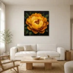 Premium Wall Art Kare Html Edition – BLACKGOLDNW2046 styled in a refined neutral interior